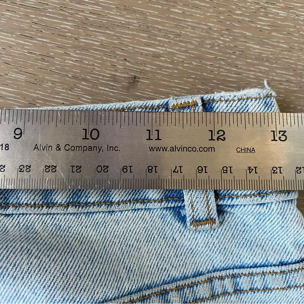 NEED Supply Straight Leg High Rise Jeans Size 27 Light Wash Denim Made in USA - Picture 7 of 10